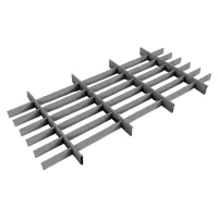 Грильято Жалюзи ячейка 300x86 мм, металлик матовый, высота 30 / 50 мм, ширина 10 мм