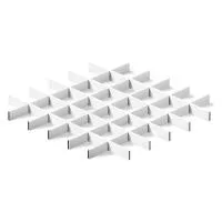 Грильято ячейка 100x100, высота 30 мм, ширина 5 мм, белый матовый