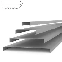 Реечный потолок Албес A80SV металлик матовый