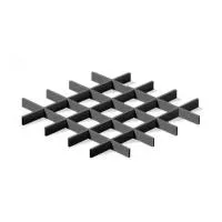 Грильято ячейка 120x120, высота 40 мм, ширина 10 мм, металлик