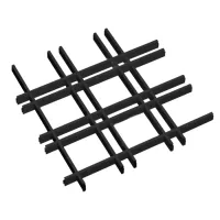 Грильято Нестандартная ячейка Модель 2 ячейка 150х50мм, черный, высота 40 мм, ширина 10 мм