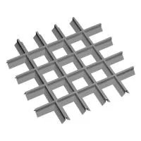Грильято Пирамидальный ячейка 120х120мм, металлик, высота 35 мм, ширина 10 мм