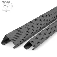 Рейка A40V V-образный дизайн металлик матовый с перфорацией