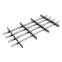 Грильято Жалюзи ячейка 300x120 мм, металлик, высота 30 / 50 мм, ширина 10 мм