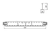 Подвесная система КНАУФ Т15 рейка поперечная 600x29 мм