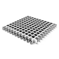 Грильято ячейка 30х30, высота 30 мм, ширина 5 мм, супер-хром