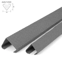 Рейка A40V V-образный дизайн металлик с перфорацией