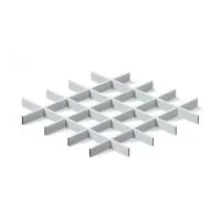Грильято ячейка 120x120, высота 30 мм, ширина 10 мм, белый матовый