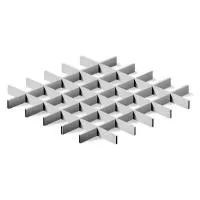 Грильято ячейка 100x100, высота 30 мм, ширина 10 мм, супер-хром