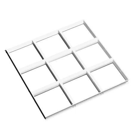 Грильято GL-24 ячейка 200x200, высота 34 мм, ширина 24 мм, сепер-хром