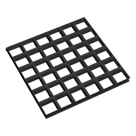 Грильято GL-24 ячейка 100x100, высота 34 мм, ширина 24 мм, черный
