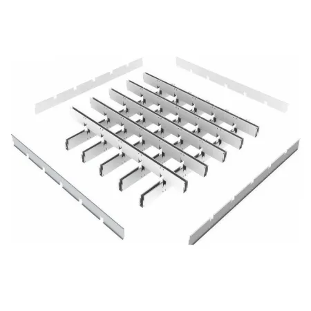 Грильято GL-24 PRIM ячейка 200x200, высота 34 мм, ширина 24 мм, металлик матовый