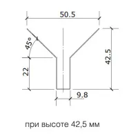 Грильято Пирамидальный ячейка 75х75мм, суперхром, высота 42.5 мм, ширина 10 мм