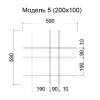 Грильято Нестандартная ячейка Модель 5 ячейка 200х100мм, белый матовый, высота 30 мм, ширина 5 мм