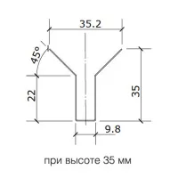 Грильято Пирамидальный ячейка 86х86мм, суперхром, высота 35 мм, ширина 10 мм