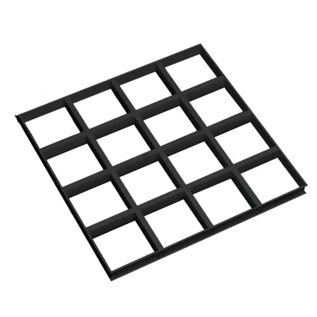 Грильято GL-24 ячейка 150x150, высота 34 мм, ширина 24 мм, черный