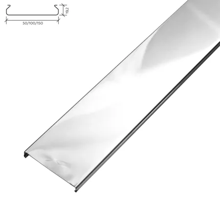 Реечный потолок OMEGA A100AT суперхром