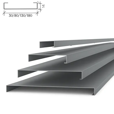 Реечный потолок Албес A130SV металлик