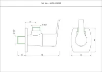 Кран угловой с фланцем Essco Aspire APR-CHR-101053 Хром