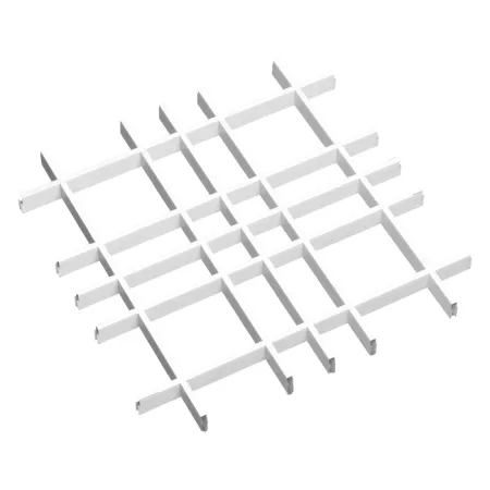 Грильято Нестандартная ячейка Модель 3 ячейка 150х75мм, белый матовый, высота 50 мм, ширина 10 мм