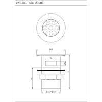 Донный клапан для раковины с переливом Essco ALE-CHR-544NHT Хром