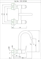 Смеситель для раковины в кухню Essco Stella STE-CHR-107309 Хром