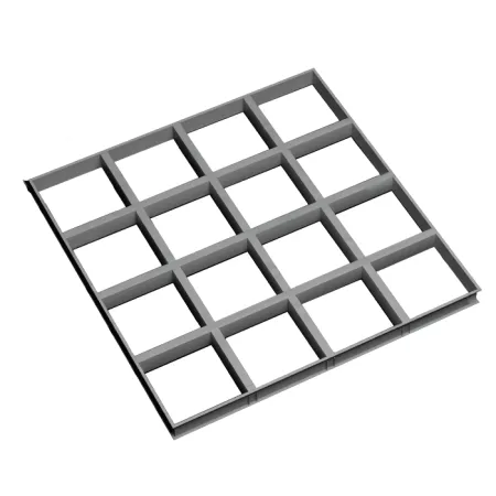 Грильято GL-24 PRIM ячейка 150x150, высота 34 мм, ширина 24 мм, металлик матовый