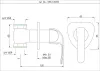 Настенный запорный клапан Essco Orbit ORB-CHR-105099 Хром