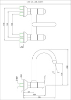 Смеситель для раковины в кухню Essco Aspire APR-CHR-101309N Хром