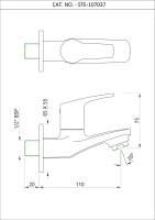 Смеситель для раковины Essco Stella STE-CHR-107037 Хром