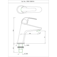 Кран для раковины Essco Orbit ORB-CHR-105001N Хром
