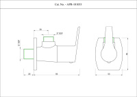 Кран угловой с фланцем Essco Aspire APR-CHR-101053 Хром
