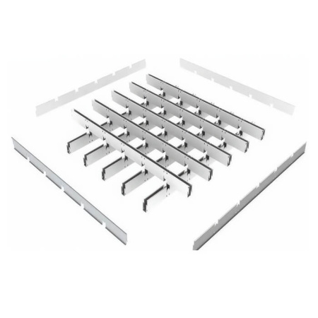 Грильято GL-24 ячейка 75x75, высота 34 мм, ширина 24 мм, белый матовый