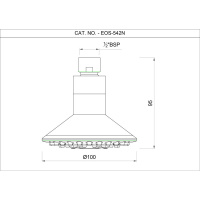 Лейка верхнего душа Essco EOS-CHR-542N Хром