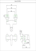 Однорычажный смеситель для душа Essco Stella STE-CHR-107149 Хром