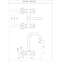 Смеситель для раковины в кухню Essco Tropical TQT-CHR-521S Хром